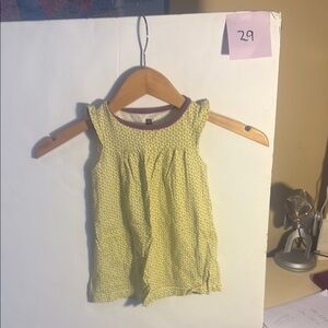 Tea Collection Yellow Casual Dress with Sleeveless Design